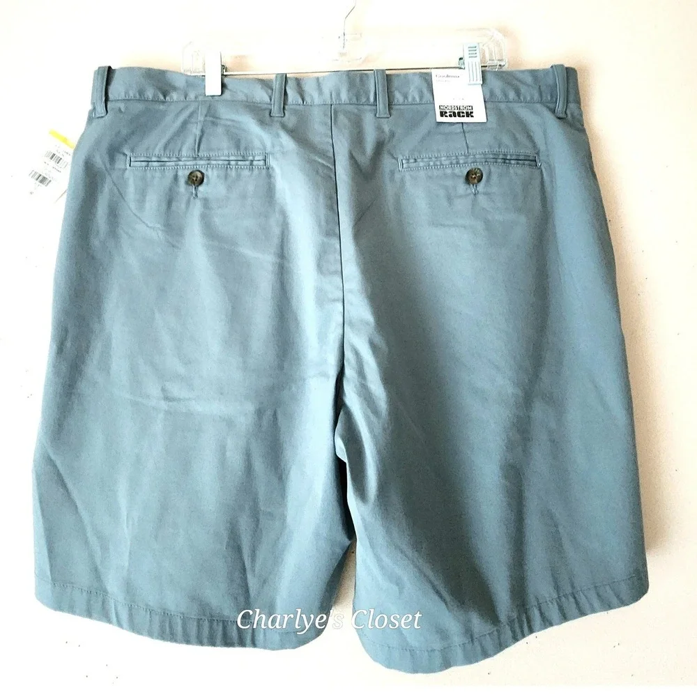 Nordstrom Mens 100% Linen Drawstring Shorts Slate‎ Blue 2XL Casual Travel Cabana